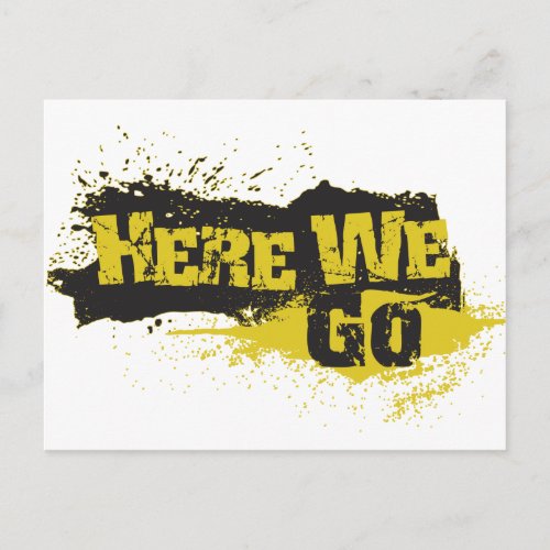 Here We Go Postcard