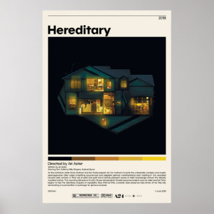 Hereditary Ari Aster Minimalist Movie Vintage Ret Poster