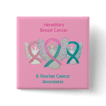 Hereditary Breast & Ovarian Cancer Angel Buttons