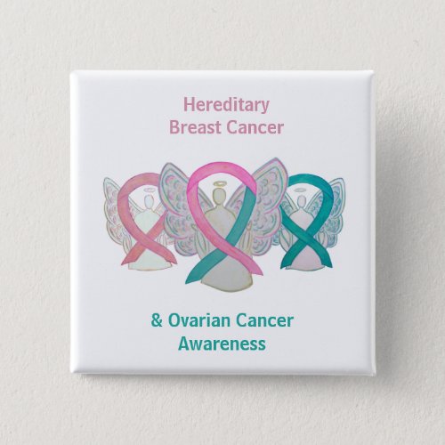 Hereditary Breast  Ovarian Cancer Angel Buttons