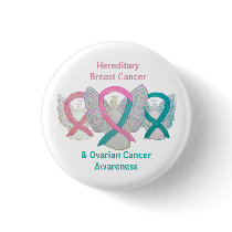 Hereditary Breast & Ovarian Cancer Angel Buttons