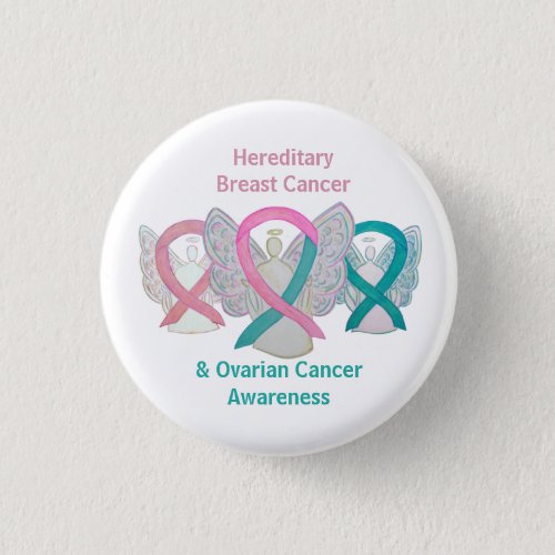Hereditary Breast  Ovarian Cancer Angel Buttons