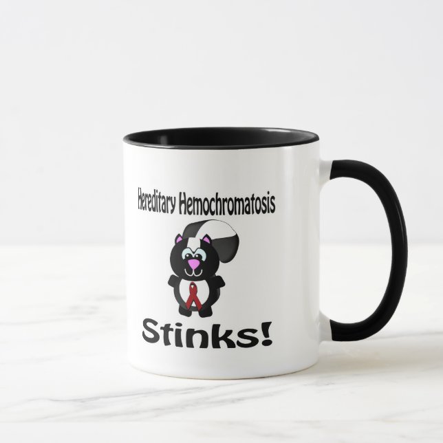 Hereditary Hemochromatosis Stinks Skunk Awareness Mug (Right)
