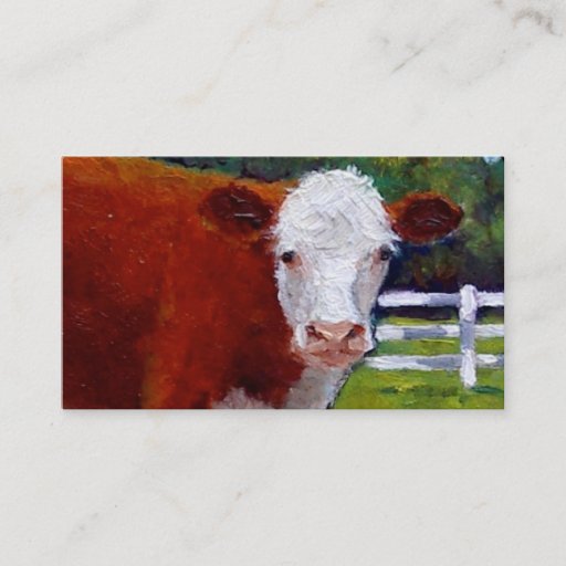 Customizable HEREFORD BEEF BUSINESS CARD