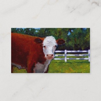 Hereford Beef Business Card: Painting Business Card by joyart at Zazzle