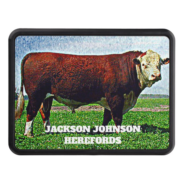 Hereford Bull  Hitch Cover (Front)