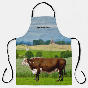 Hereford Bull in Field Apron