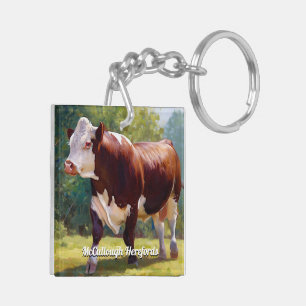 Hereford Bull  Keychain