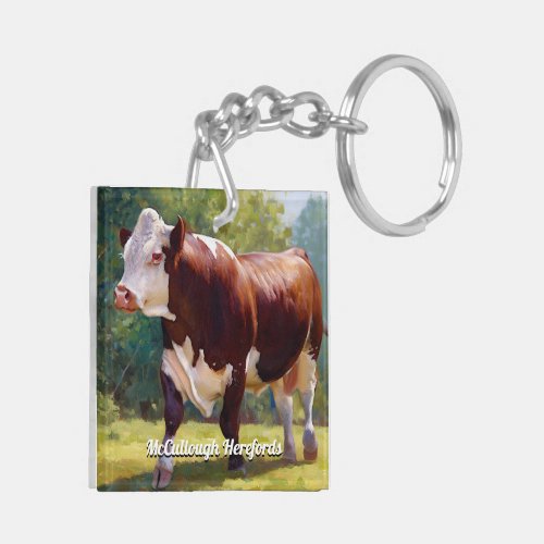 Hereford Bull  Keychain