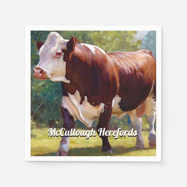 Hereford Bull  Napkins (Front)