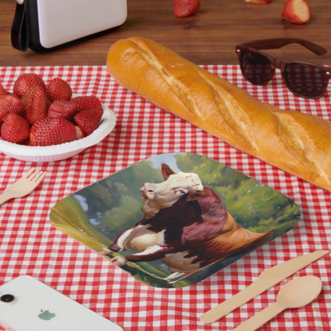 Hereford Bull  Paper Plates (Picnic)