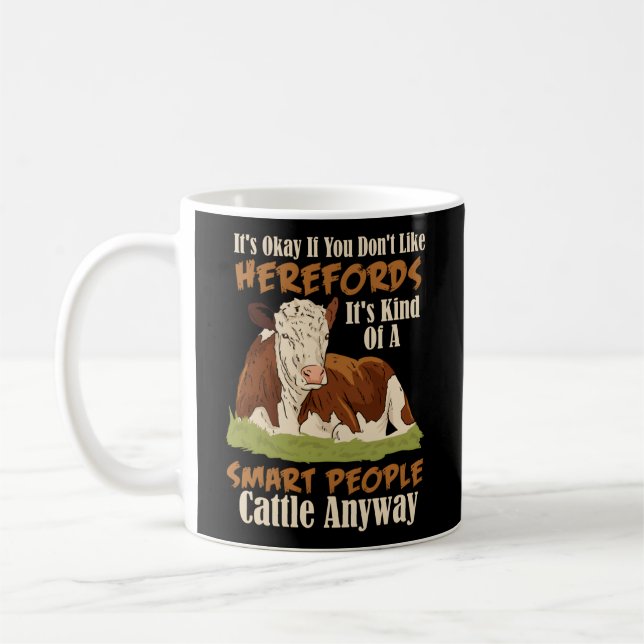 Hereford Cattle Cow Herd Livestock Hereford Breede Coffee Mug (Left)