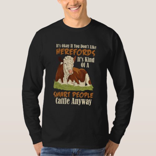 Hereford Cattle Cow Herd Livestock Hereford Breede T_Shirt