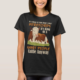 Hereford Cattle Cow Herd Livestock Hereford Breede T-Shirt