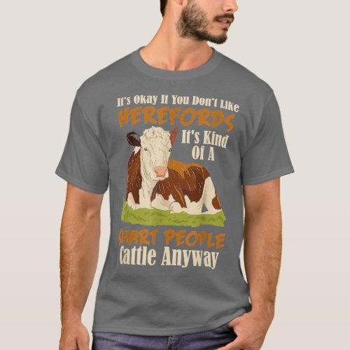 Hereford Cattle Cow Herd Livestock Hereford Breede T_Shirt