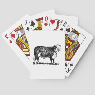 Hereford Cow Poker Cards