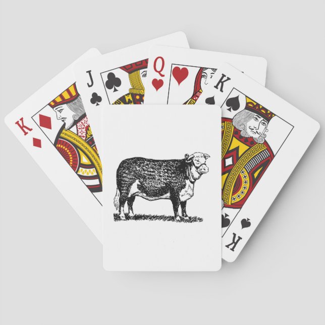 Hereford Cow Poker Cards (Back)