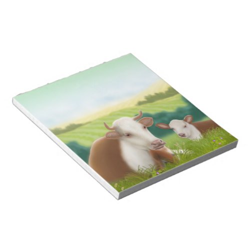 Hereford Farm Cow and Calf Notepad