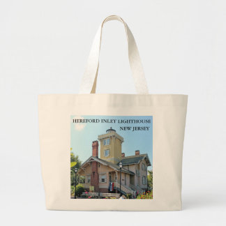 Hereford Inlet Lighthouse, New Jersey Large Tote Bag