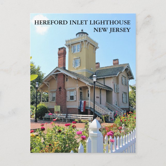 Hereford Inlet Lighthouse, New Jersey Postcard (Front)