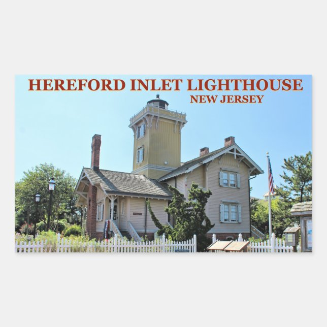 Hereford Inlet Lighthouse, New Jersey Stickers (Front)