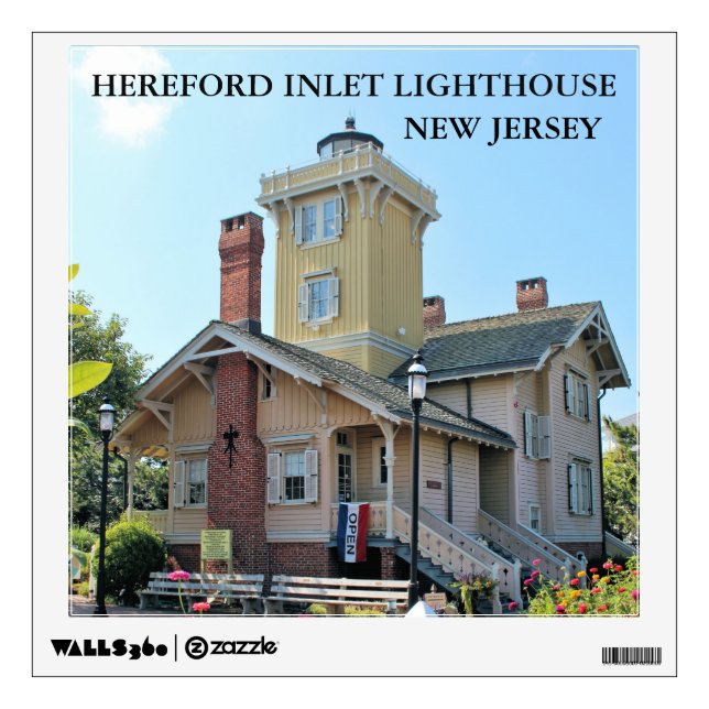 Hereford Inlet Lighthouse, New Jersey Wall Decal (Front)