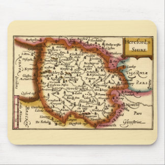 Herefordshire County England Old Antiquarian Map Mouse Pad
