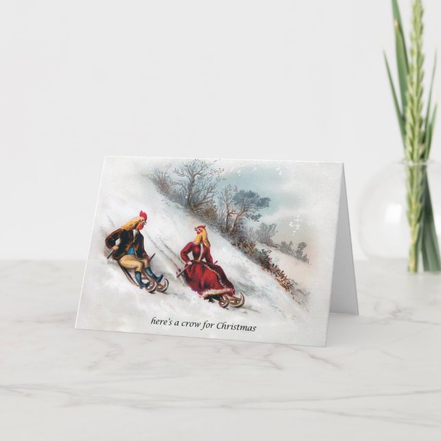 Here's a Crow for Christmas Holiday Card (Front)