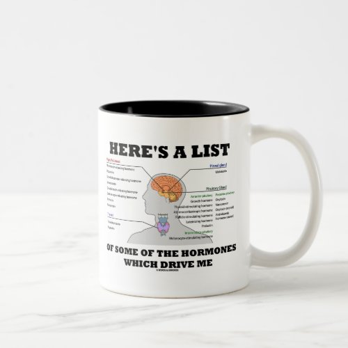 Heres A List Of Some Of The Hormones Endocrine Two_Tone Coffee Mug