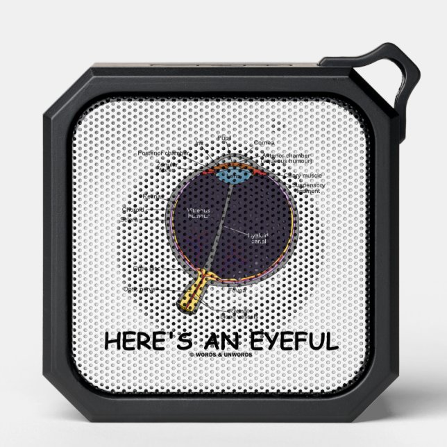 Here's An Eyeful Eye Anatomy Geek Humor Bluetooth Speaker (Front)