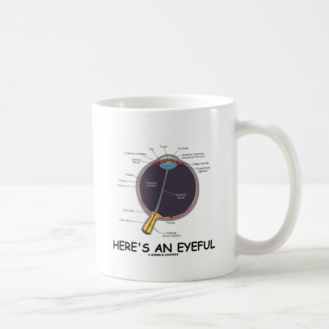 Here's An Eyeful (Eye Anatomy Humor) Coffee Mug (Right)