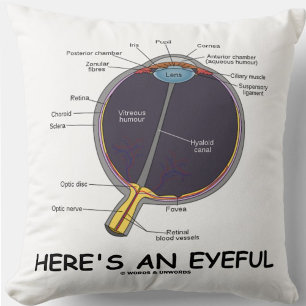 Here's An Eyeful (Eye Anatomy Humor) Throw Pillow