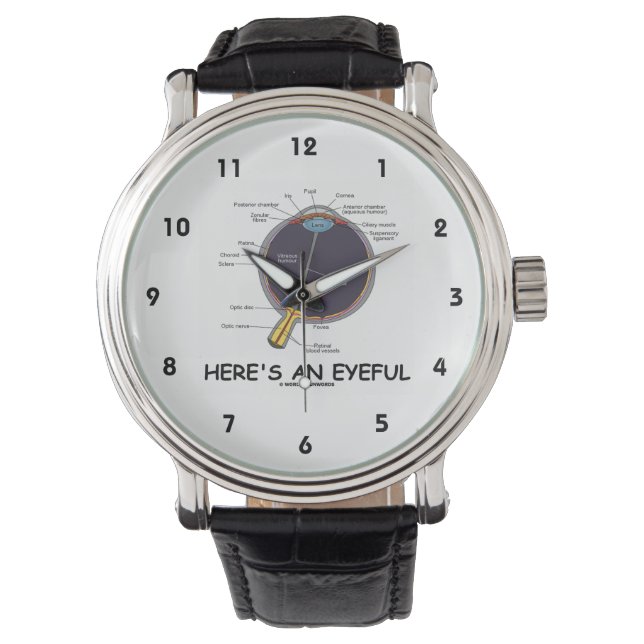 Here's An Eyeful (Eye Anatomy Humor) Watch (Front)