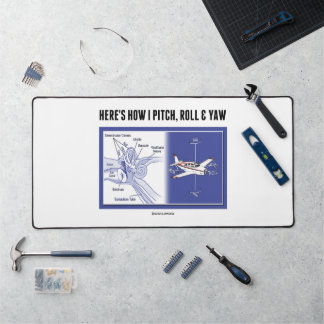 Here's How I Pitch, Roll & Yaw Inner Ear Anatomy Desk Mat