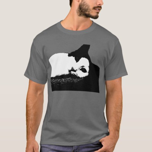 Heres Looking At You Cat BW shirt
