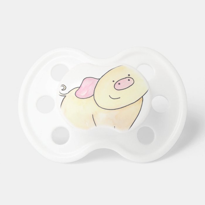 Here's looking at you Pig cutout by Serena Bowman Pacifier