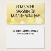 Here's Some Sunshine Acts of Kindness Card (Front & Back)