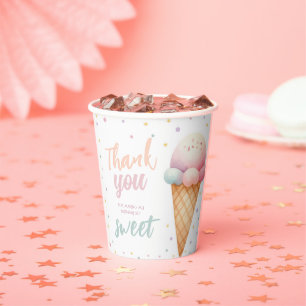 Here's The Scoop Ice Cream Birthday Party Paper Cups