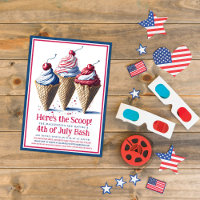 Here's the Scoop Ice Cream Cone 4th of July Party