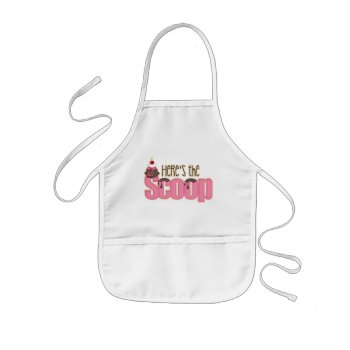 Here's The Scoop Ice Cream Kids Apron by DoodlesSweetTreats at Zazzle