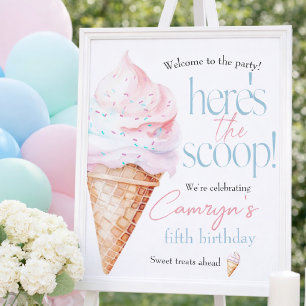 Here's the scoop, Ice Cream Party, Sweet Foam Board