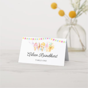 Here's the Scoop Ice Cream Place Card