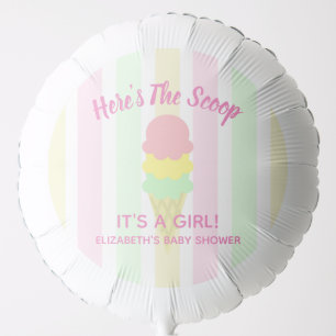 Here's The Scoop Ice Cream Summer Baby Shower Balloon