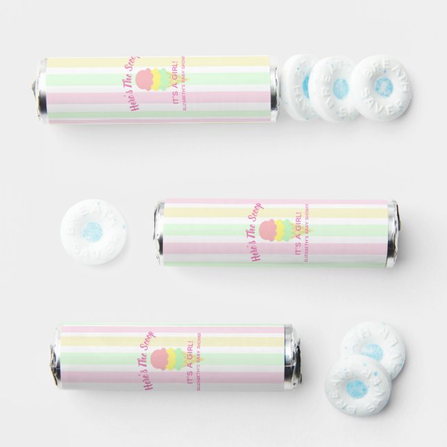 Here's The Scoop Ice Cream Summer Baby Shower Breath Savers® Mints (Assorted)
