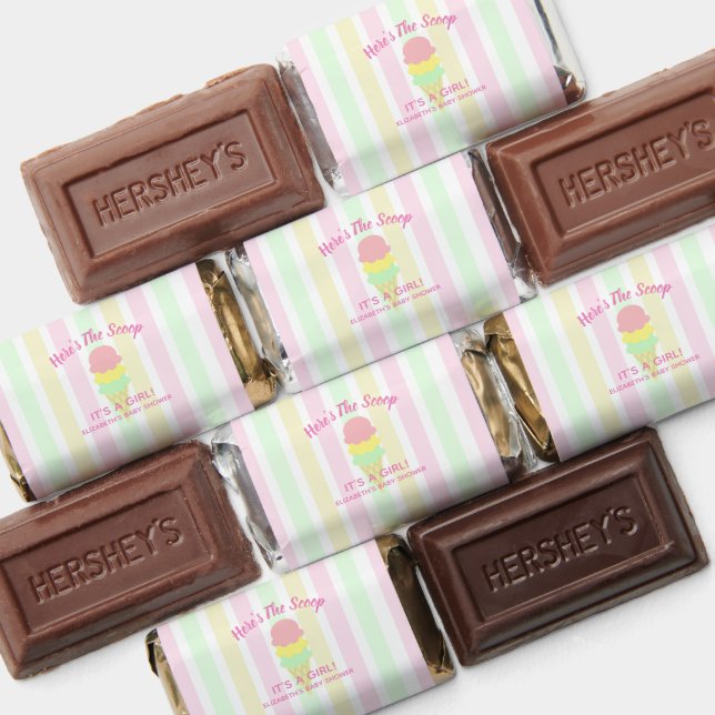 Here's The Scoop Ice Cream Summer Baby Shower Hershey's Miniatures (Assorted)