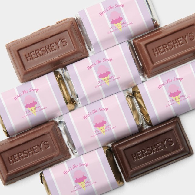 Here's The Scoop Ice Cream Summer Baby Shower Hershey's Miniatures (Assorted)