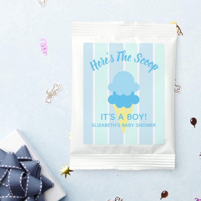 Here's The Scoop Ice Cream Summer Baby Shower Lemonade Drink Mix (Packets)