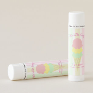 Here's The Scoop Ice Cream Summer Baby Shower Lip Balm