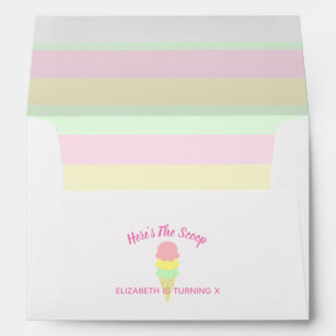 Here's The Scoop Ice Cream Summer Birthday Envelope