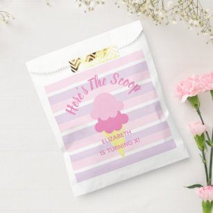 Here's The Scoop Ice Cream Summer Birthday Favor Bag